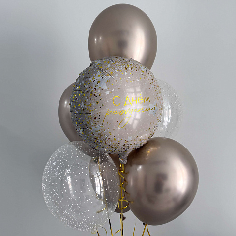 Нежная связка шаров "Шампань"