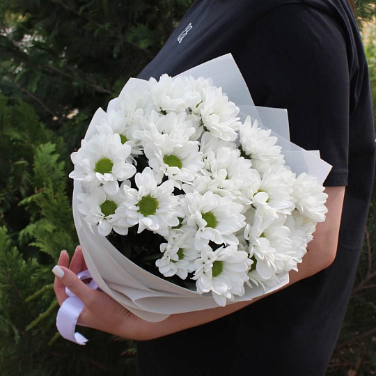 Букет для учителя из хризантем - изображение 2