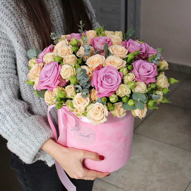 шляпная коробка "розовый микс" - изображение 2