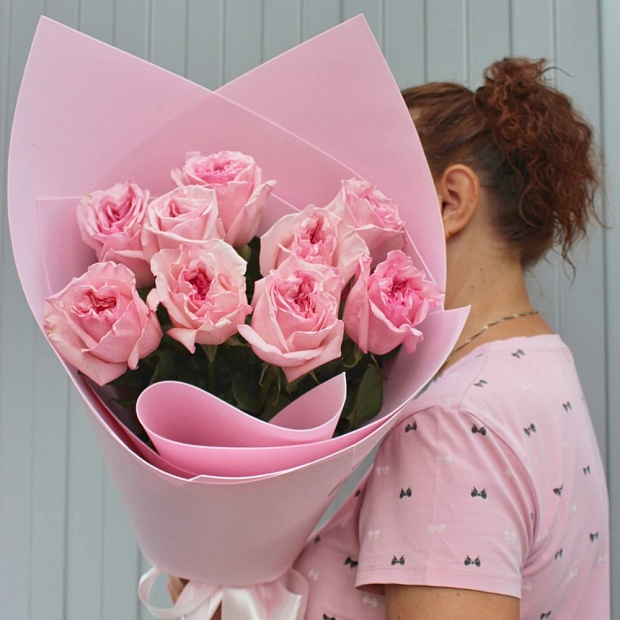 Ароматные пионовидные розы Pink Ohara