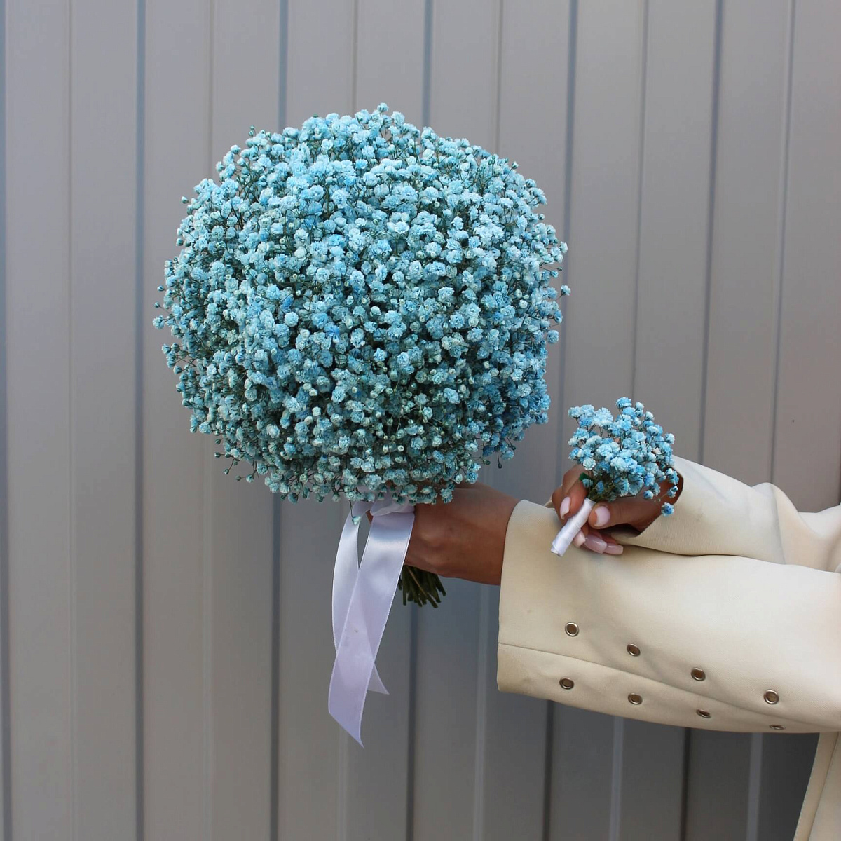 Свадебный букет из гипсофилы