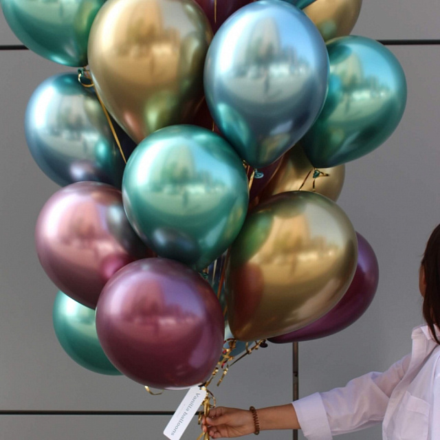 Воздушные шары на день рождения: 25 хромированных шаров