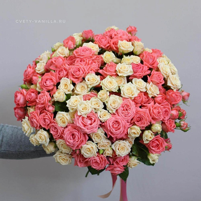 Букет из 39 кустовых роз микс - изображение 2