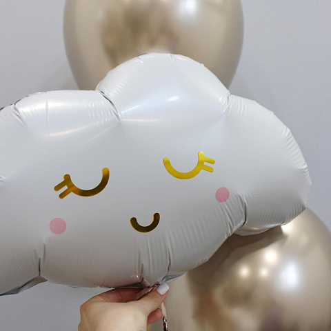 Шары с надписями: Набор шаров с облачком