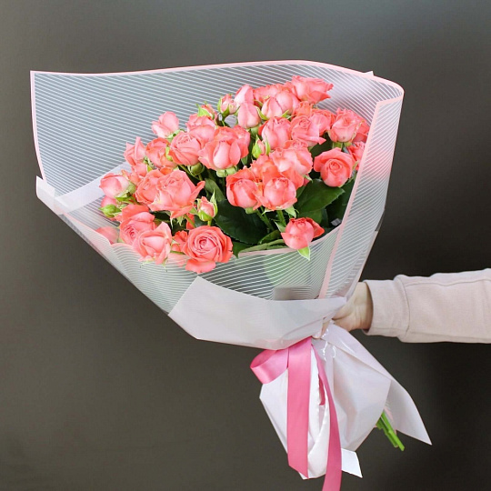 Букет из 15 веток розы Барбадос 50 см.