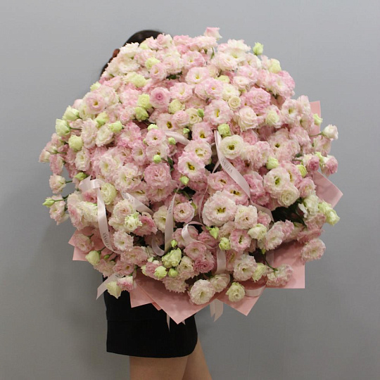 Букет из 101 эустомы «Пудра» - изображение 2