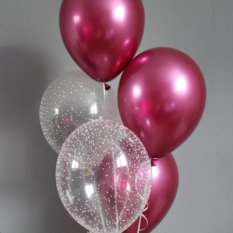 Связка гелиевых шаров "Фуксия" - изображение 2