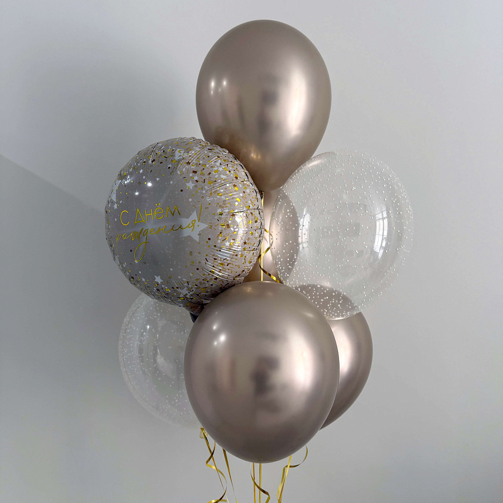 Нежная связка шаров "Шампань"