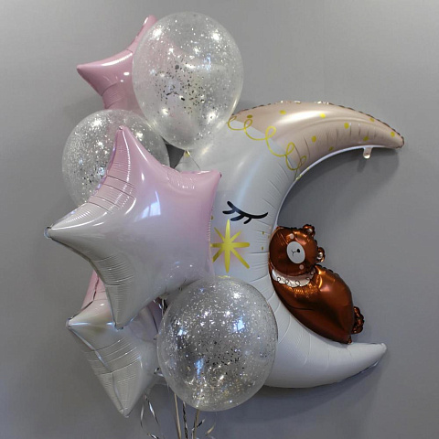 Связка шаров на выписку «Полумесяц» - изображение 2