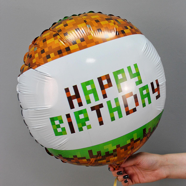 Фольгированные шары : Шар фольгированный с пикселями