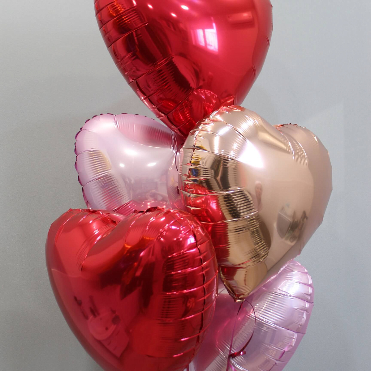 Композиция из 5 шаров "Сердца"