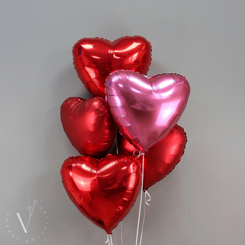 Набор из 5 шаров "Сердца" - изображение 2