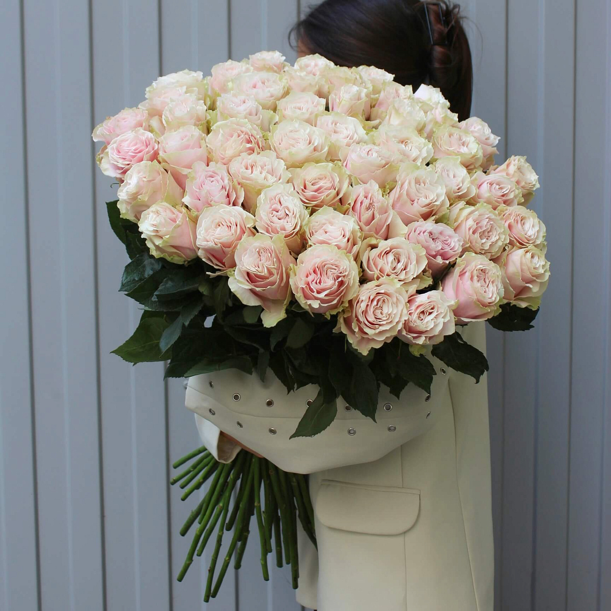 Букет из 51 розы Пинк Мондиаль 70 см