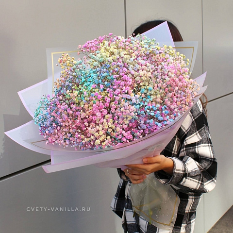 Букеты гипсофилов: Букет из радужной гипсофилы Medium