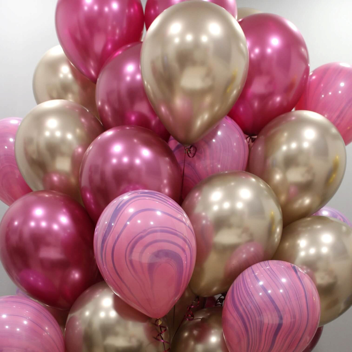 Большая связка шаров "Розовое облако"