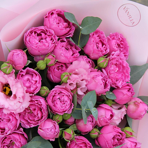 Авторские букеты : Букет с пионовидной розой "Притяжение"