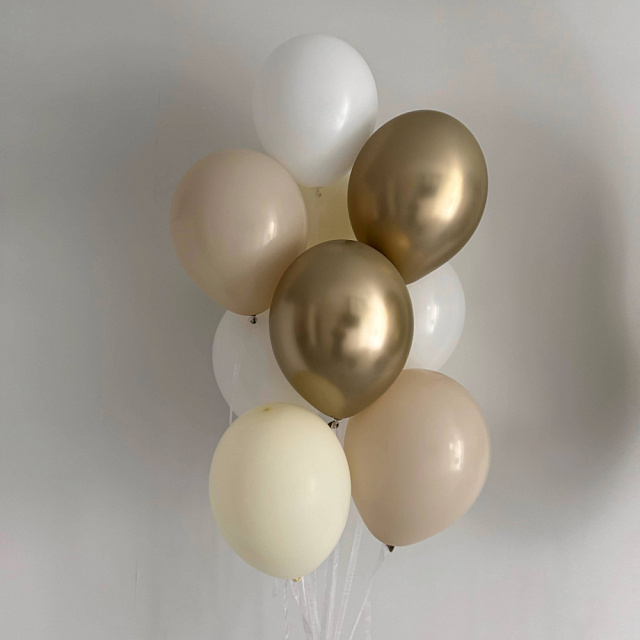 Связка гелиевых шаров "Золотой песок" - изображение 2