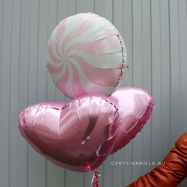 Фольгированные шары : Набор нежных шаров сердец