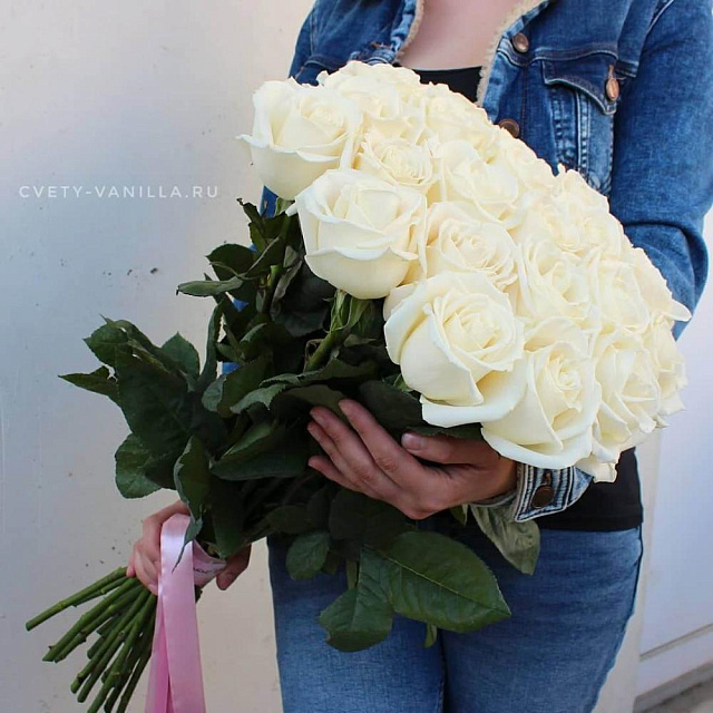 Букет из 23 белых роз Playa Blanca - изображение 2