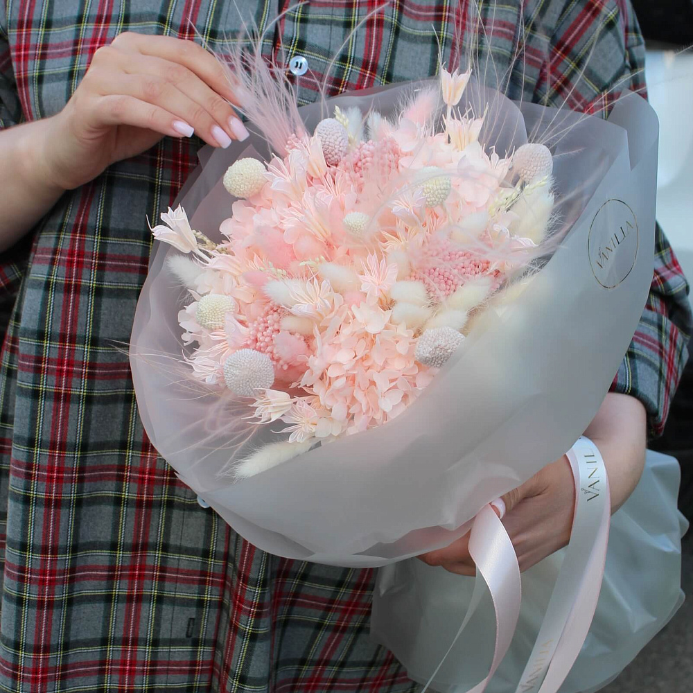 Букет с сухоцветами "Яркий микс"