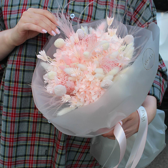 Букет с сухоцветами "Яркий микс"