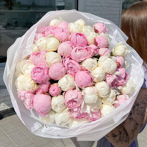 Букет из 51 пиона - изображение 2