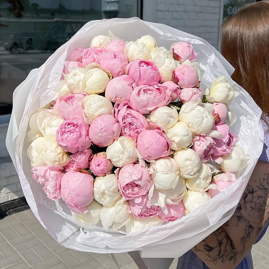 Букет из 51 пиона - изображение 2