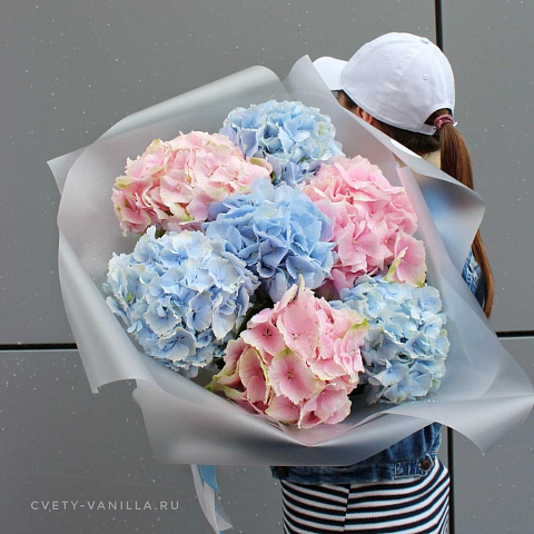Букет из 7 гортензий микс - изображение 2