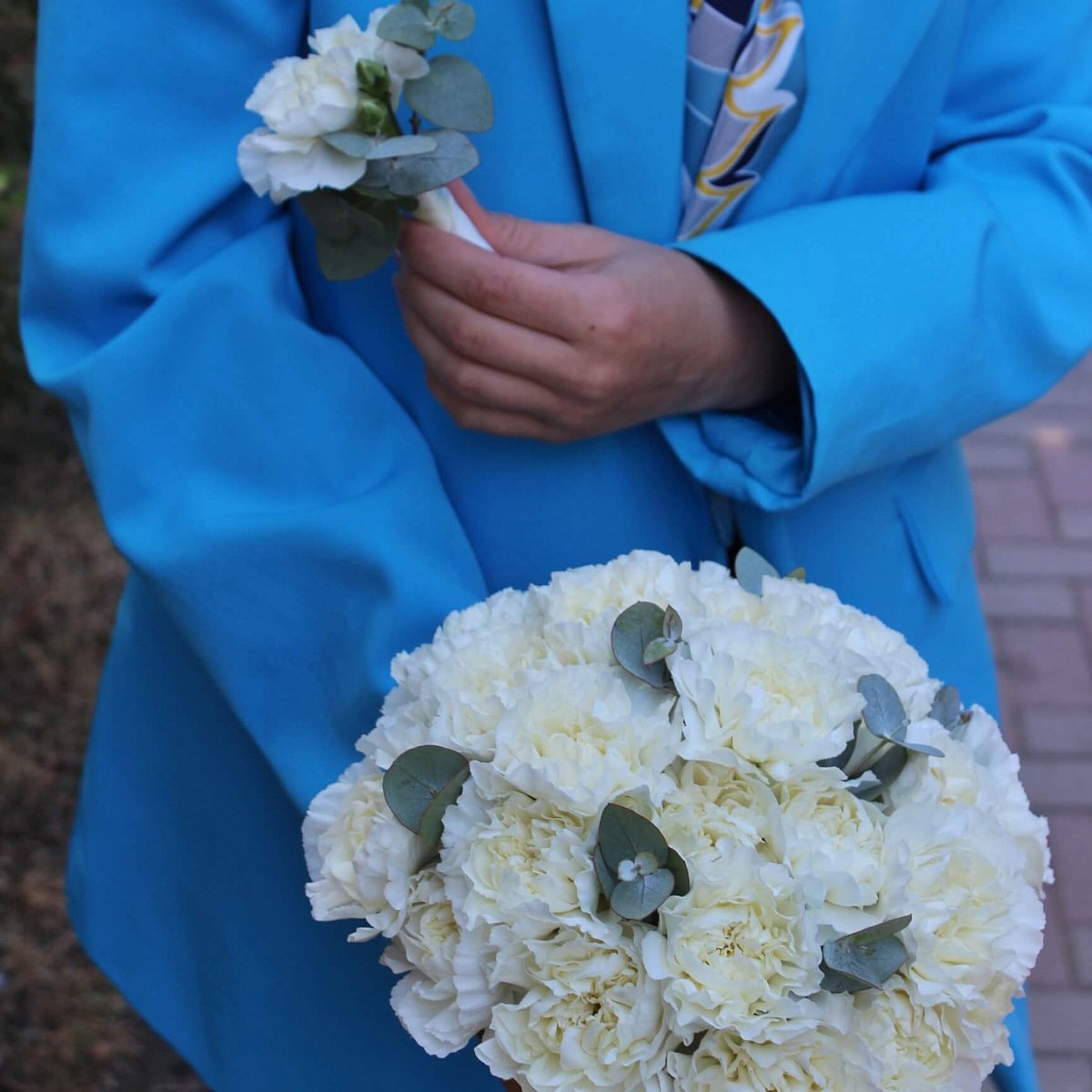 Букет невесты из нежных диантусов