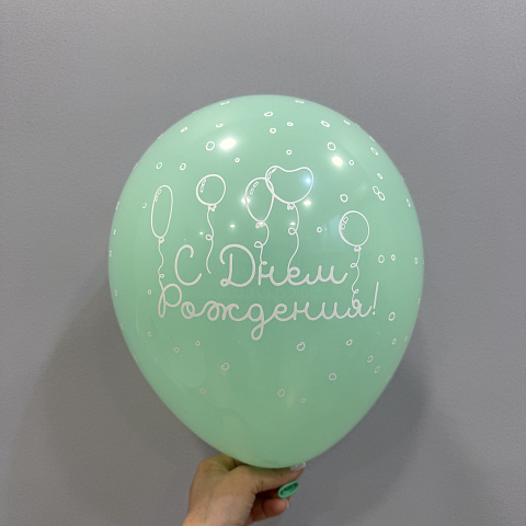 Воздушные шары поштучно: Шар с ДР (микс цветов)