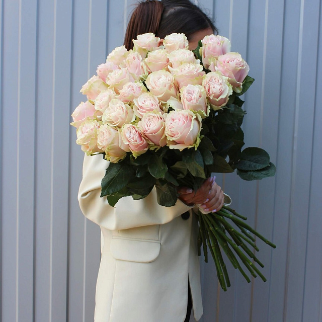 Букет из 25 роз Пинк Мондиаль 70 см - изображение 2