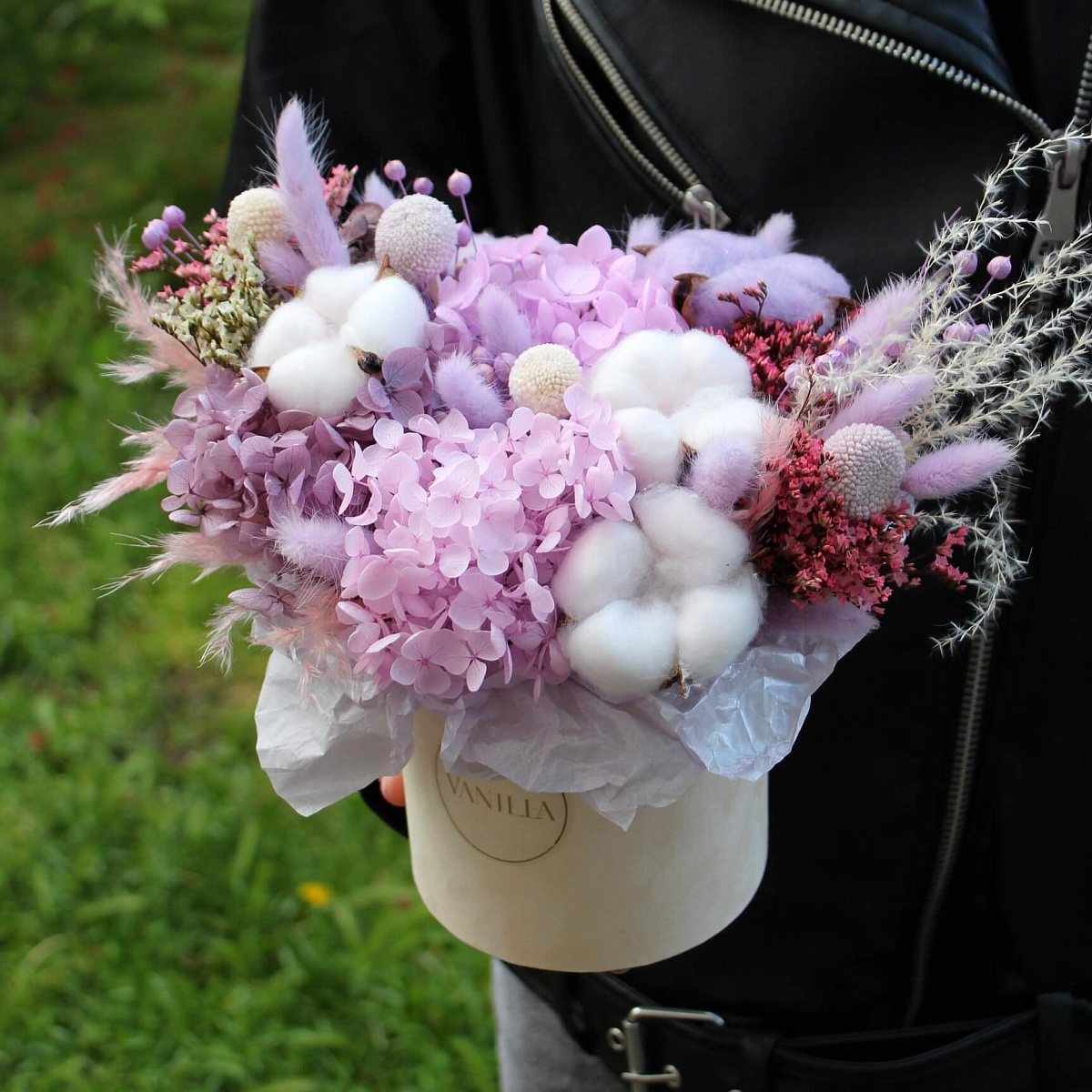 Шляпная коробка с хлопком интерьерная