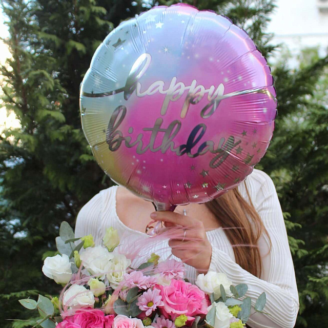 Фольгированный шар ко дню рождения девочке - изображение 2