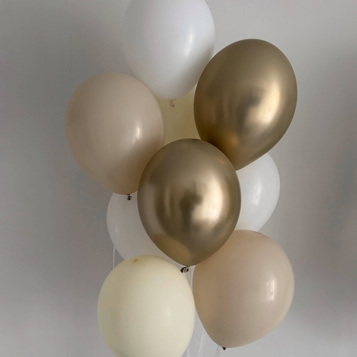 Связка гелиевых шаров "Золотой песок"