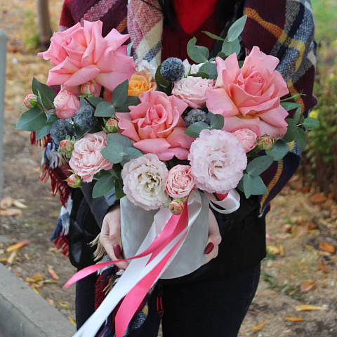 шляпная коробка "осенний бархат" - изображение 2