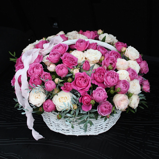Корзина с Misty Bubbles "Микс роз" - изображение 2