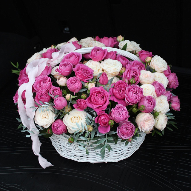 Корзина с Misty Bubbles "Микс роз" - изображение 2