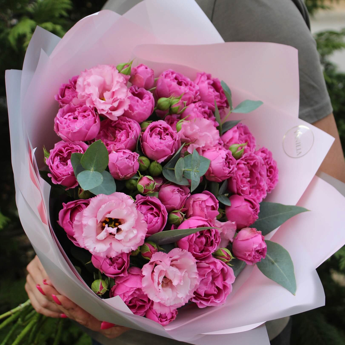 Букет с пионовидной розой "Притяжение"