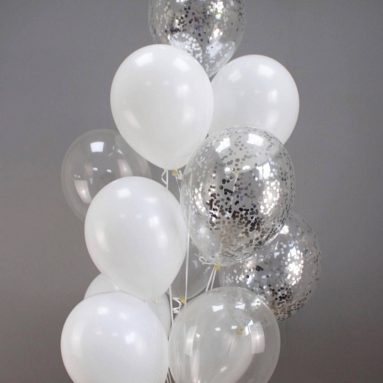 Шары в бело-серебряной гамме - изображение 2