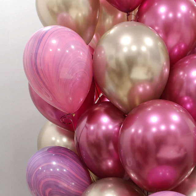 Большая связка шаров "Розовое облако"