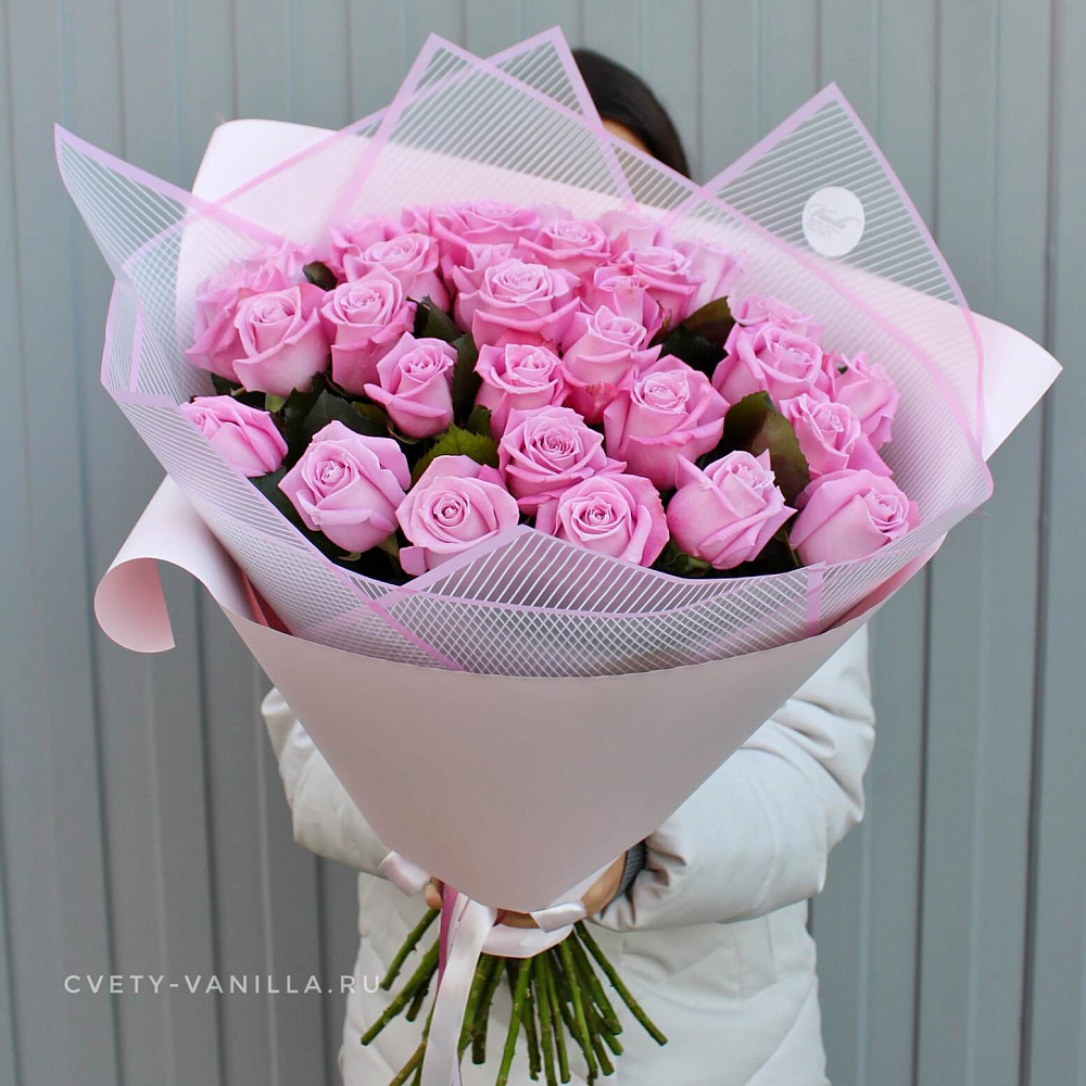 Букет из 31 розовой российской розы