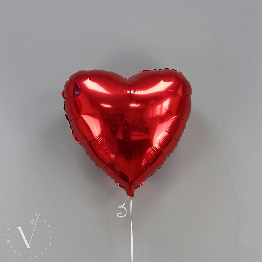 Шар красное сердце - изображение 2