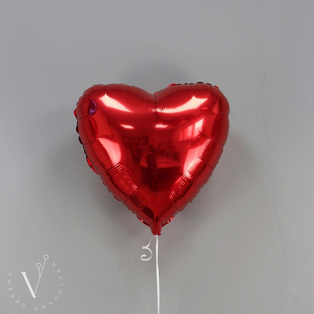 Шар красное сердце - изображение 2