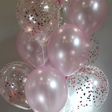 Букеты из шаров  : Сет шаров микс "Розовые облака"