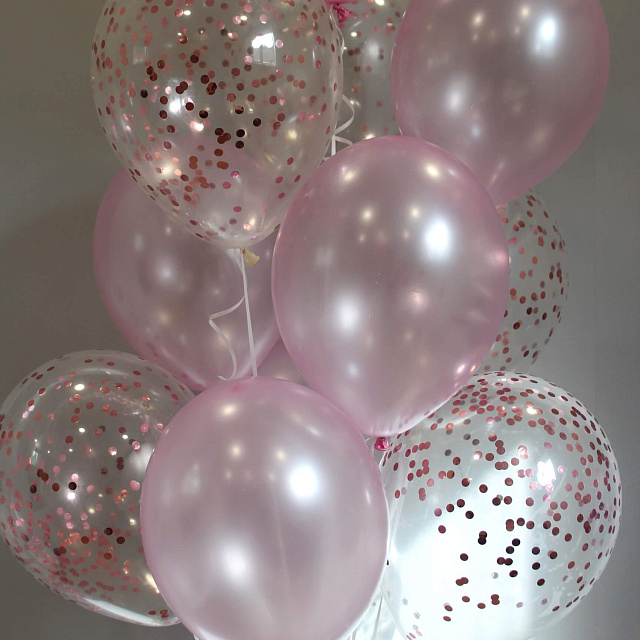 Букеты из шаров  : Сет шаров микс "Розовые облака"