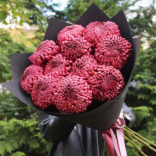 Букет из 11 шоколадных хризантем Бигуди - изображение 2