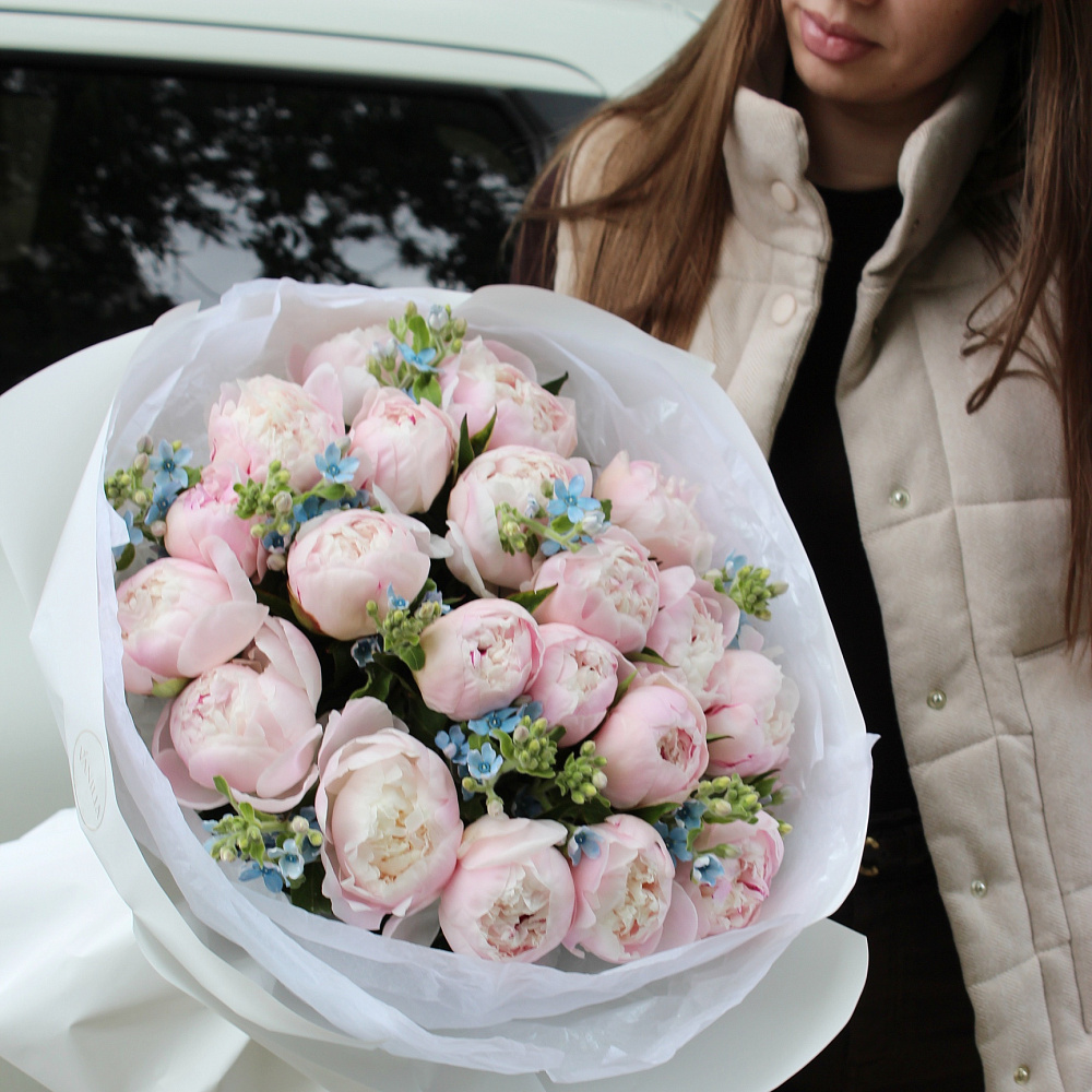 Букет с пионами "Зефир"
