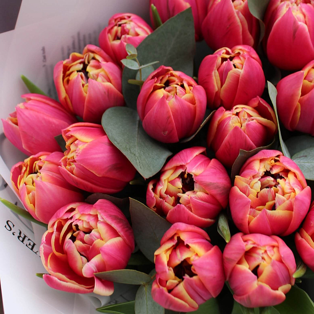 Цветы: Микс букет с тюльпанами "Нежный"