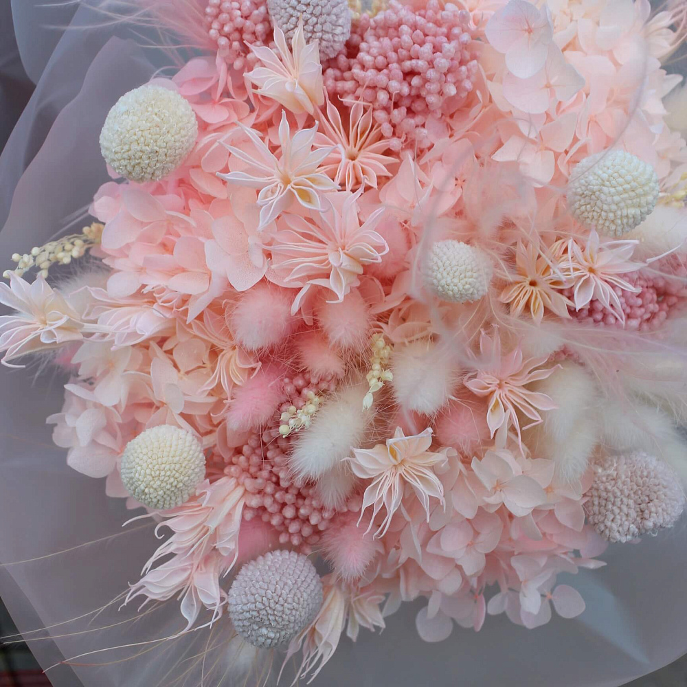 Букет с сухоцветами "Яркий микс"