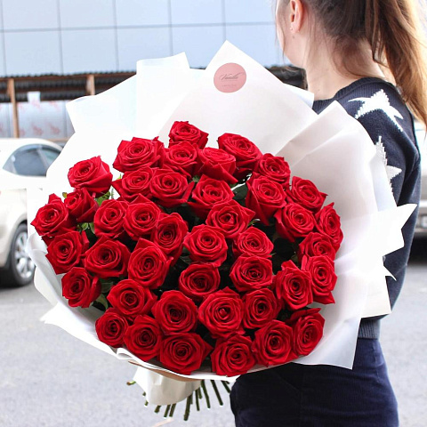Букет из 41 красной розы Рэд Наоми - изображение 2